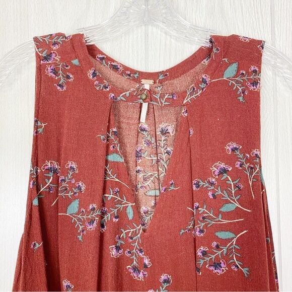 Free People | Floral Tree Swing Sleeveless Tunic Size Small - Picture 4 of 13